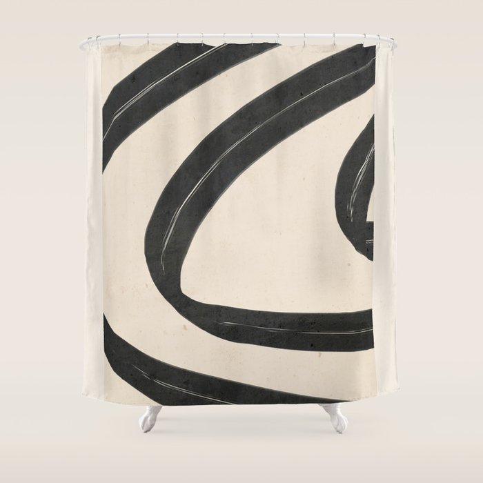 Minimal Abstract Art 17 Shower Curtain Gallery Image 1