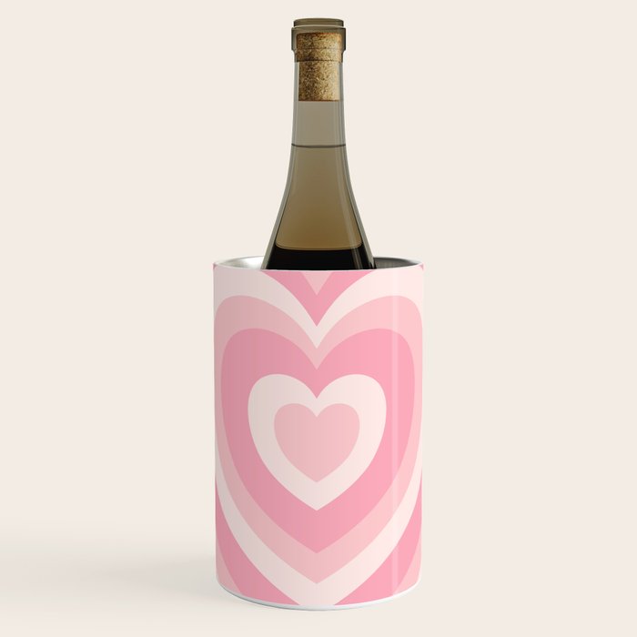 Pink Love Hearts  Wine Chiller Gallery Image 1