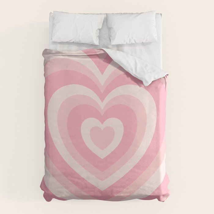 Pink Love Hearts  Duvet Cover Gallery Image 1