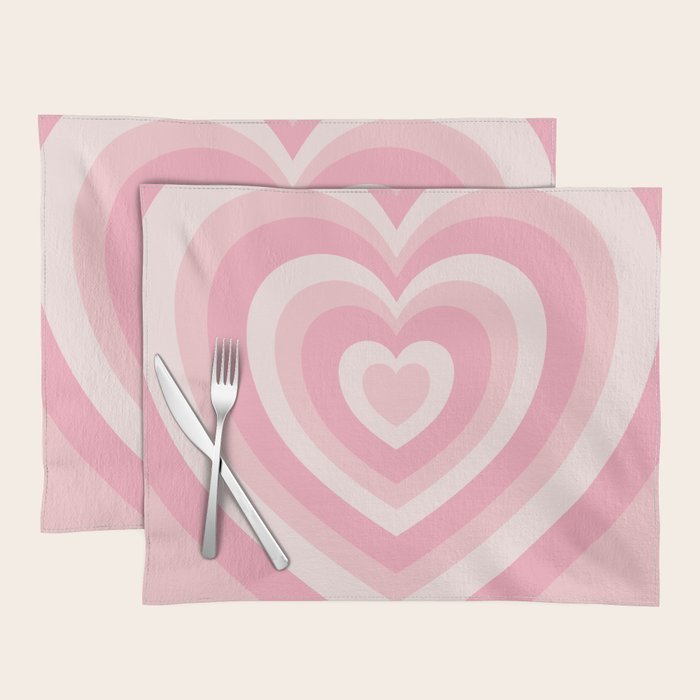 Pink Love Hearts  Placemat Gallery Image 1