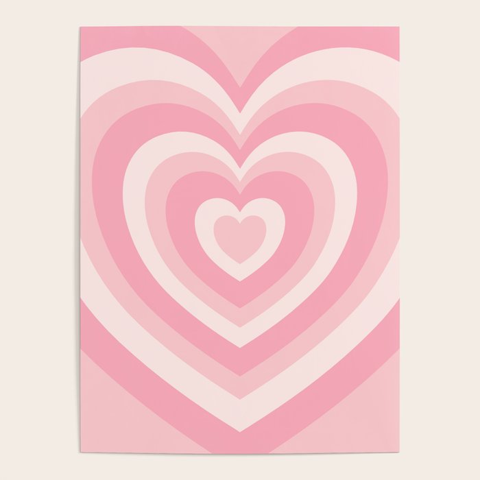 Pink Love Hearts  Poster Gallery Image 4