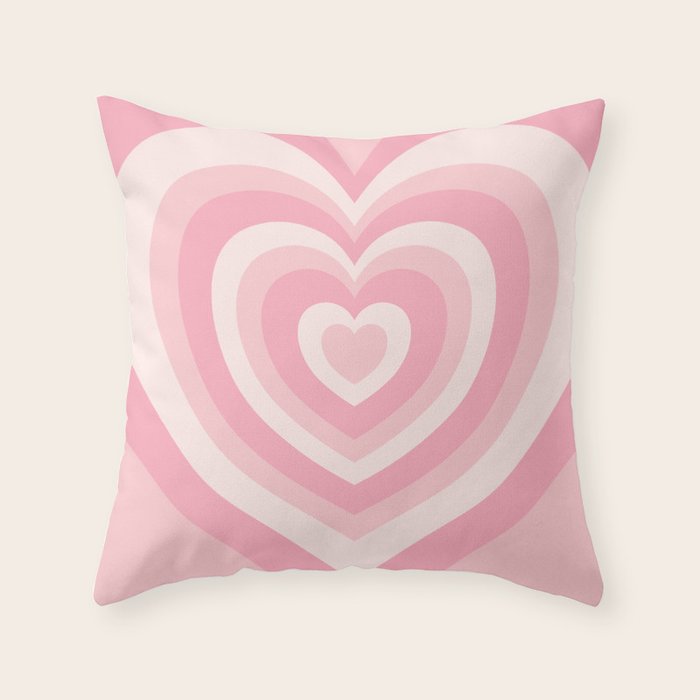 Pink Love Hearts  Throw Pillow Gallery Image 6