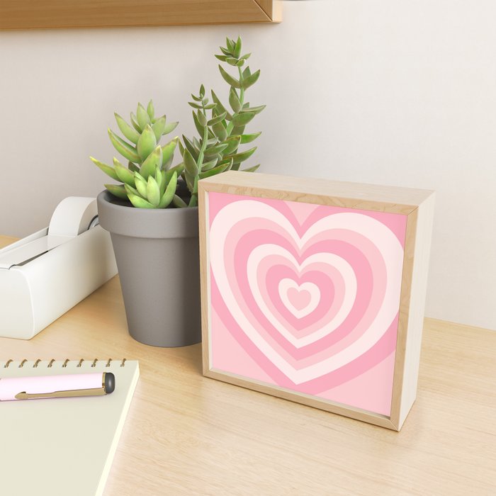 Pink Love Hearts  Mini Art Print Gallery Image 2