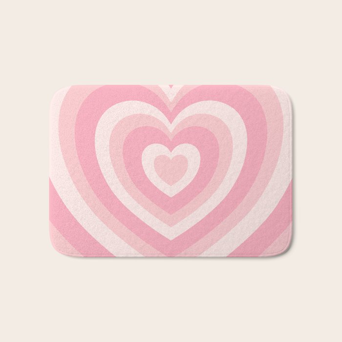 Pink Love Hearts  Bath Mat Gallery Image 1