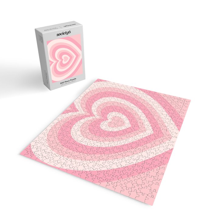 Pink Love Hearts  Jigsaw Puzzle Gallery Image 2