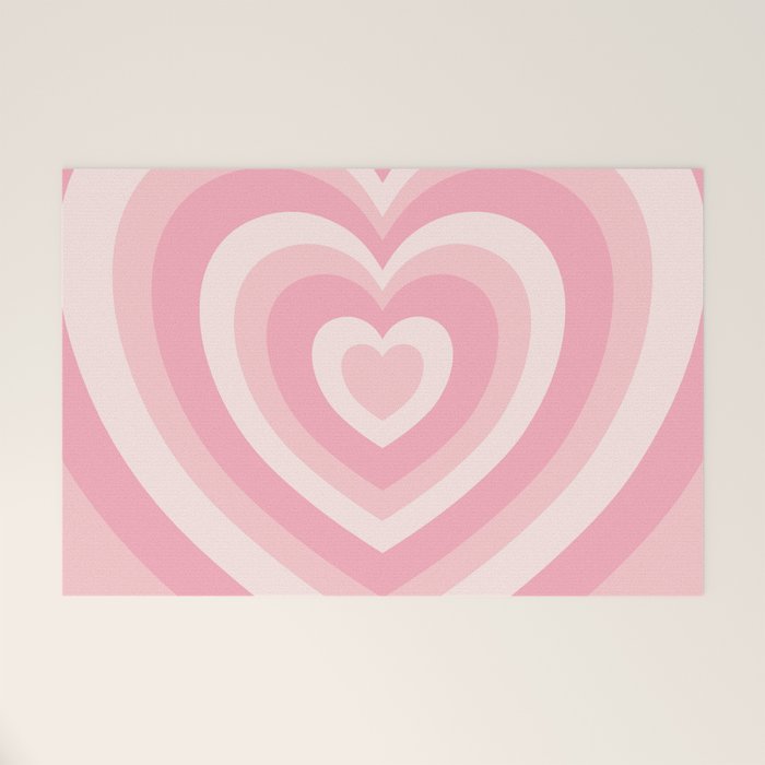Pink Love Hearts  Welcome Mat Gallery Image 1