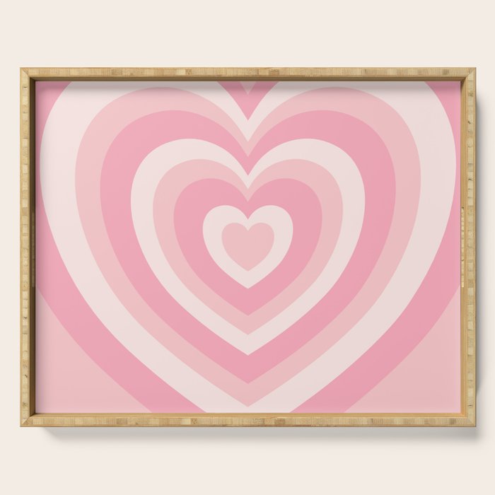 Pink Love Hearts  Serving Tray Gallery Image 1