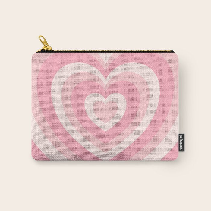 Pink Love Hearts  Carry All Pouch Gallery Image 1