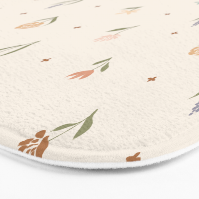 Folk Wildflowers Bath Mat Gallery Image 3