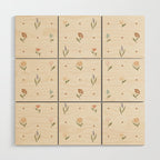 Folk Wildflowers Wood Wall Art Gallery Image 1
