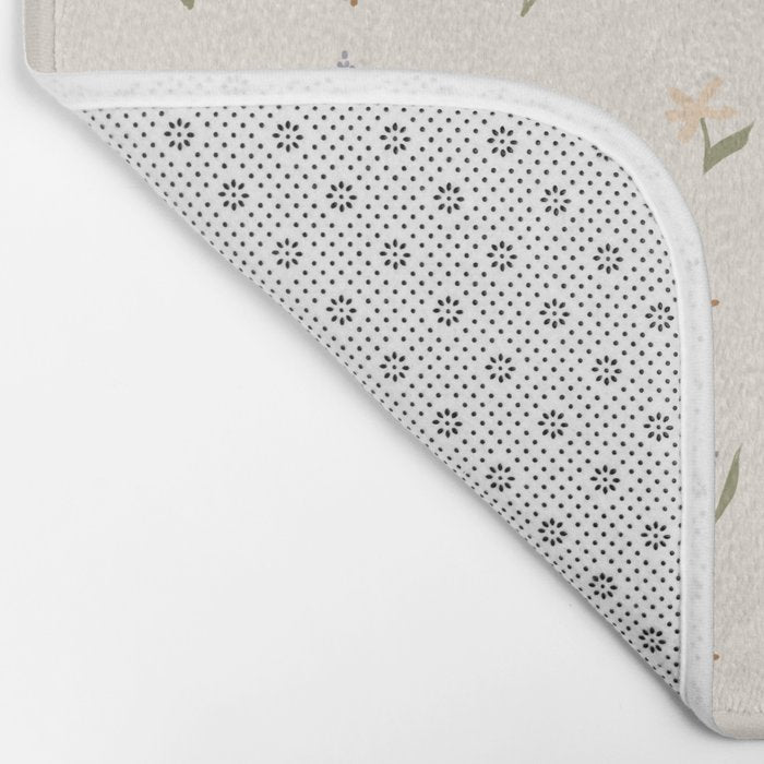 Folk Wildflowers Bath Mat Gallery Image 2