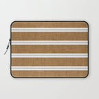Cadence stripes - rust and beige stripes Laptop Sleeve Gallery Image 1