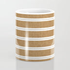 Cadence stripes - rust and beige stripes Coffee Mug Gallery Image 4