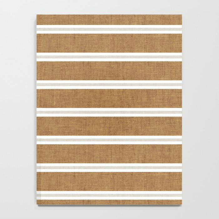 Cadence stripes - rust and beige stripes Notebook Gallery Image 4