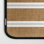 Cadence stripes - rust and beige stripes Laptop Sleeve Gallery Image 3