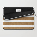 Cadence stripes - rust and beige stripes Laptop Sleeve Gallery Image 2