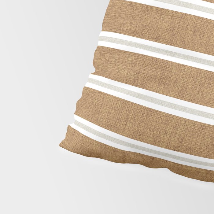 Cadence stripes - rust and beige stripes Pillow Sham Gallery Image 4