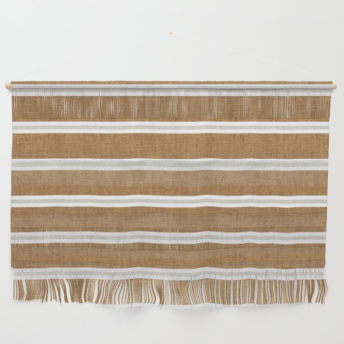 Cadence stripes - rust and beige stripes Wall Hanging Gallery Image 1
