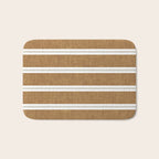 Cadence stripes - rust and beige stripes Bath Mat Gallery Image 1