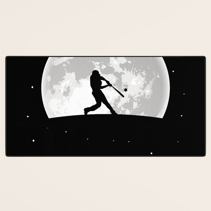 Baseball Moon Desk Mat Gallery Image 3