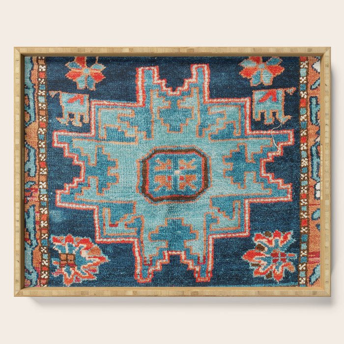 Karabakh  Antique South Caucasus Azerbaijan Rug Print Serving Tray Gallery Image 1
