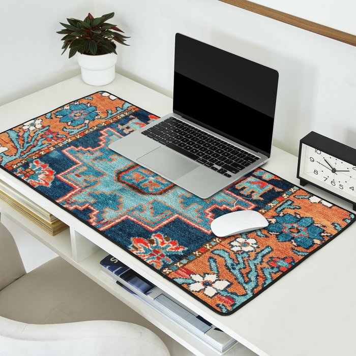Karabakh  Antique South Caucasus Azerbaijan Rug Print Desk Mat Gallery Image 2