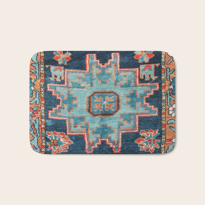 Karabakh  Antique South Caucasus Azerbaijan Rug Print Bath Mat Gallery Image 1