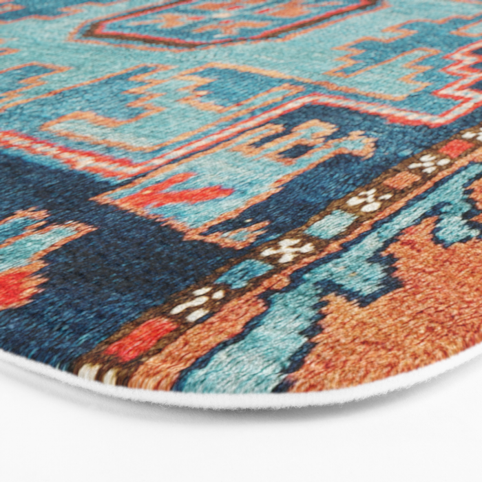 Karabakh  Antique South Caucasus Azerbaijan Rug Print Bath Mat Gallery Image 3