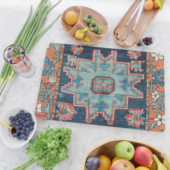 Karabakh  Antique South Caucasus Azerbaijan Rug Print Cutting Board Gallery Image 2