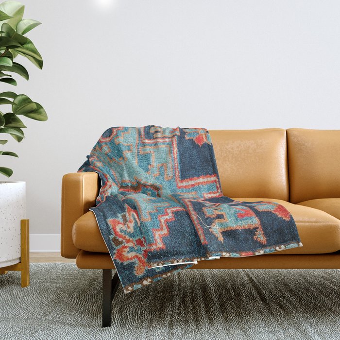 Karabakh  Antique South Caucasus Azerbaijan Rug Print Throw Blanket Gallery Image 1