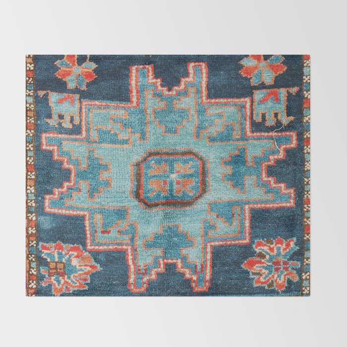 Karabakh  Antique South Caucasus Azerbaijan Rug Print Throw Blanket Gallery Image 2