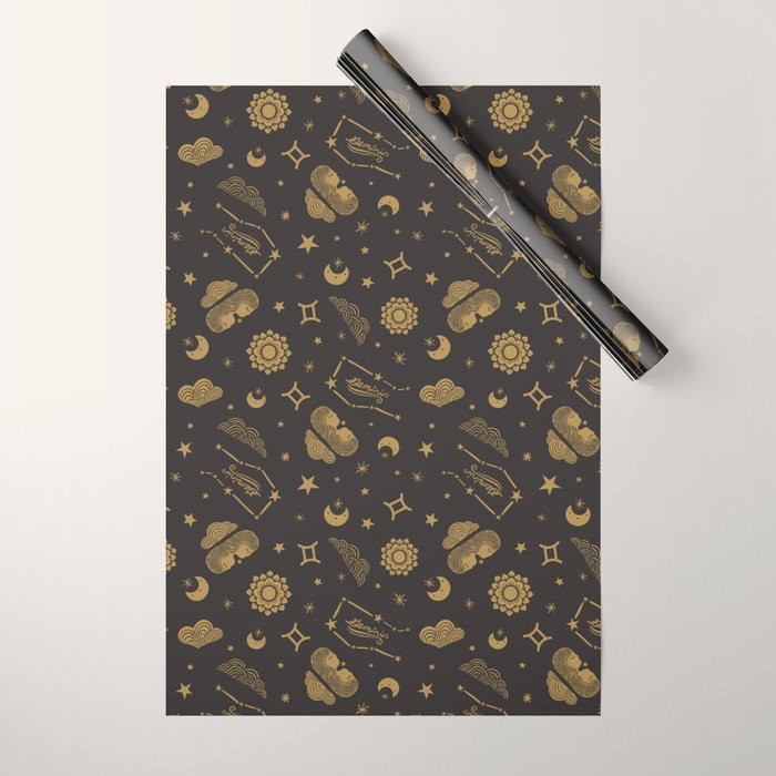 Gemini - Zodiac Sign Wrapping Paper Gallery Image 1