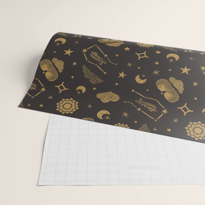 Gemini - Zodiac Sign Wrapping Paper Gallery Image 2