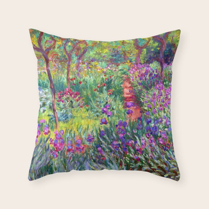 Claude Monet Garden in Giverny Throw Pillow Gallery Image 6
