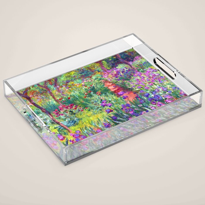 Claude Monet Garden in Giverny Acrylic Tray Gallery Image 1
