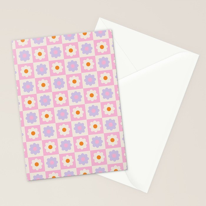Retro Flower Pattern II Stationery Card Gallery Image 2