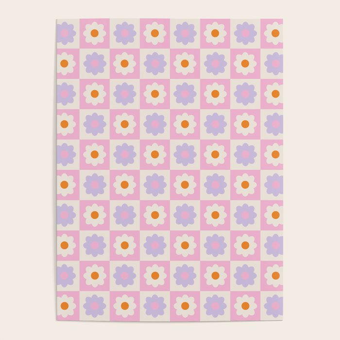 Retro Flower Pattern II Poster Gallery Image 1