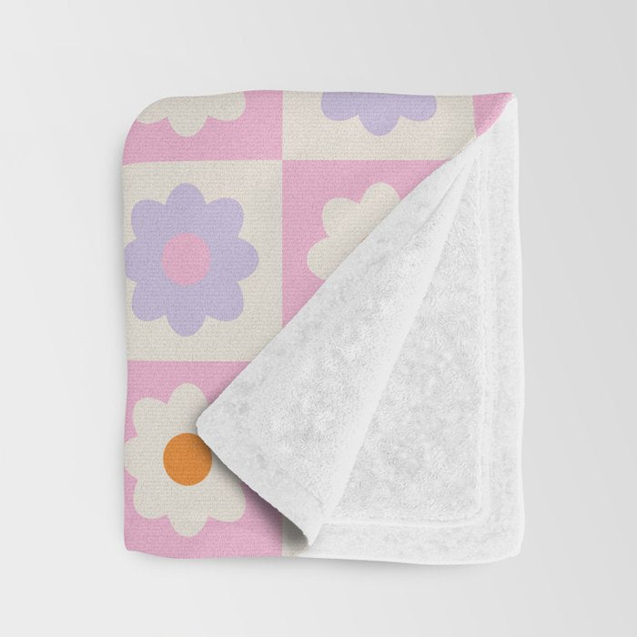 Retro Flower Pattern II Throw Blanket Gallery Image 3