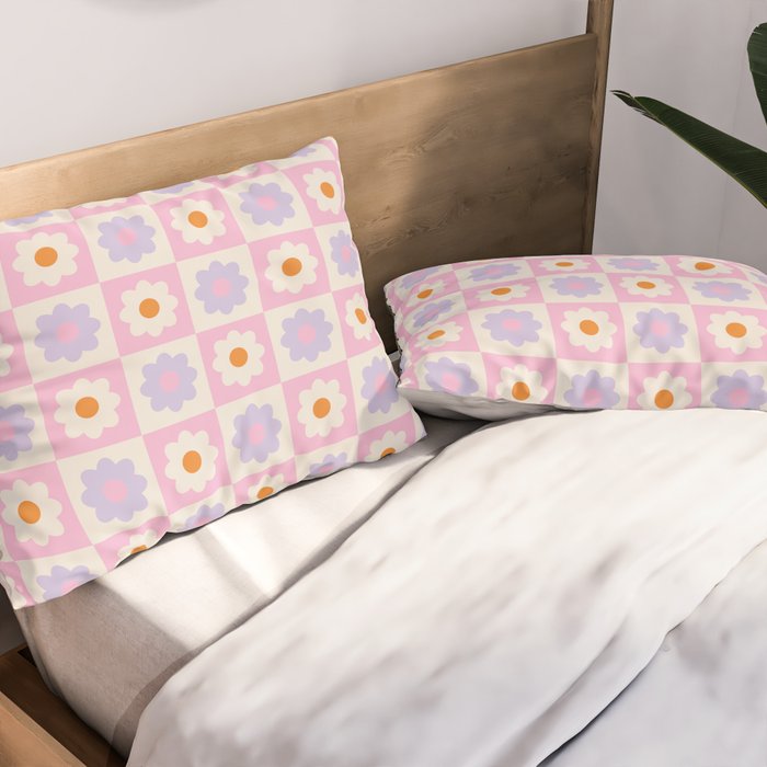 Retro Flower Pattern II Pillow Sham Gallery Image 2