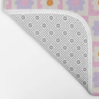Retro Flower Pattern II Bath Mat Gallery Image 2