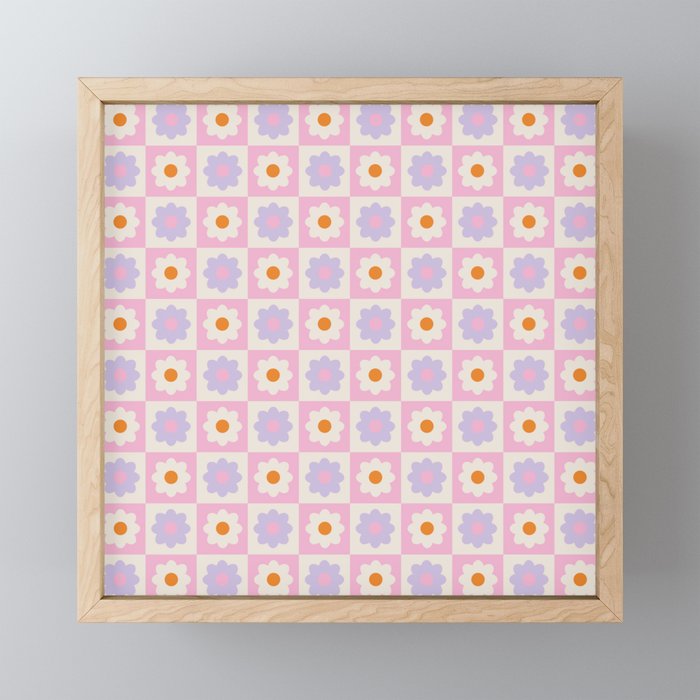 Retro Flower Pattern II Mini Art Print Gallery Image 1