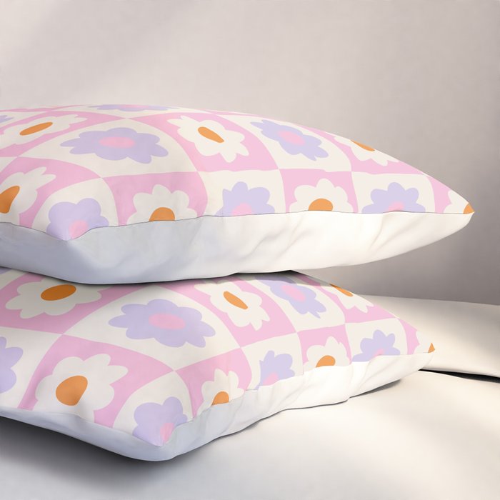 Retro Flower Pattern II Pillow Sham Gallery Image 3