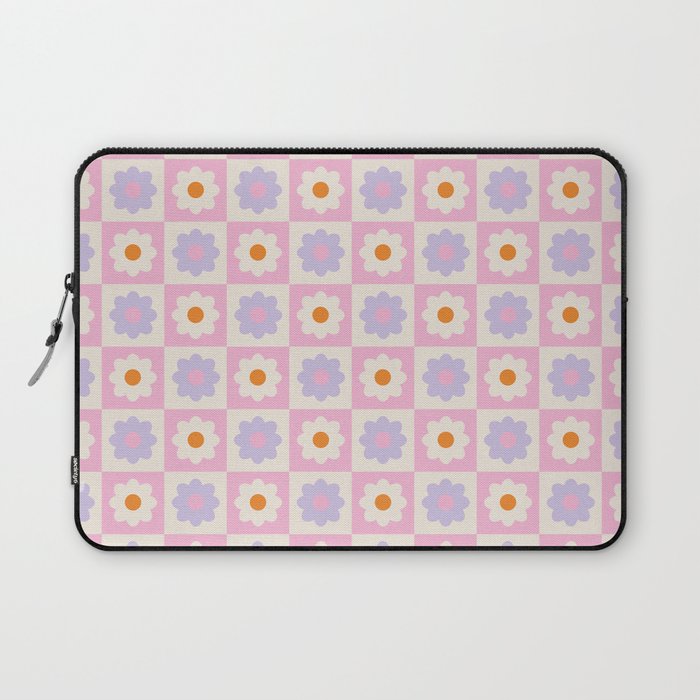 Retro Flower Pattern II Laptop Sleeve Gallery Image 1