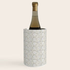 Lotus Block Print Floral - Beige White Wine Chiller Gallery Image 3