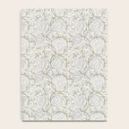 Lotus Block Print Floral - Beige White Notebook Gallery Image 4