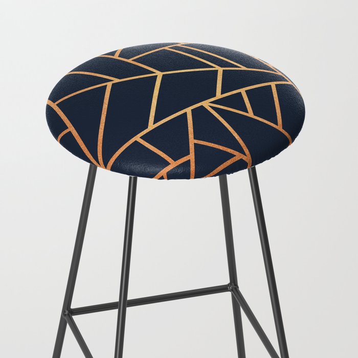 Copper and Midnight Navy Stool Gallery Image 2