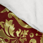 Red & Gold Floral Damasks Pattern Comforter Gallery Image 4