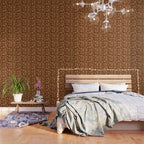 Red & Gold Floral Damasks Pattern Wallpaper Gallery Image 3
