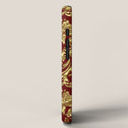 Red & Gold Floral Damasks Pattern iPhone Case Gallery Image 2