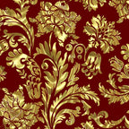 Red & Gold Floral Damasks Pattern Coffee Mug Gallery Image 2